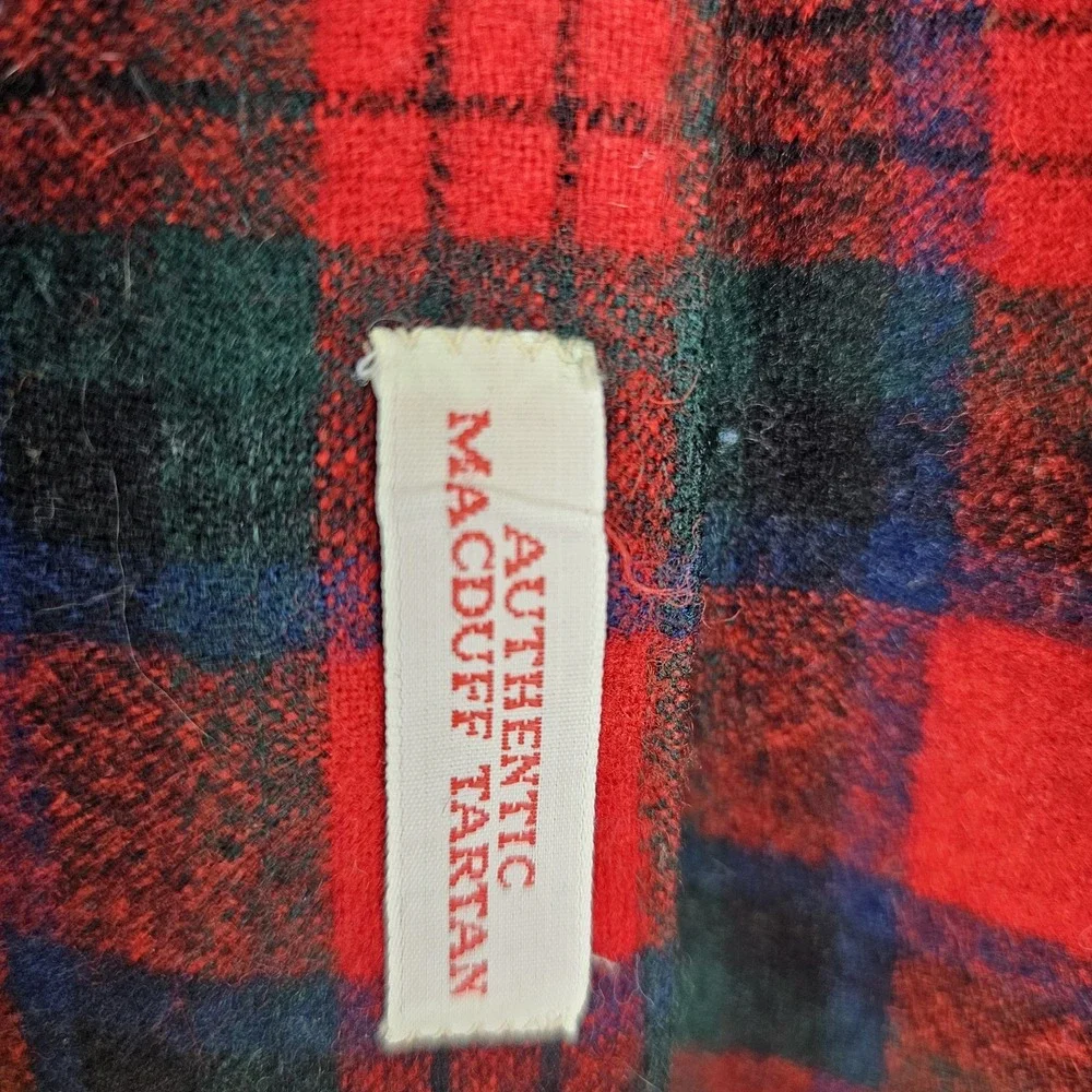 Pendleton Red Plaid Macduff Tartan‎ WOOL Flannel Shirt XL Mens Button Front LS
